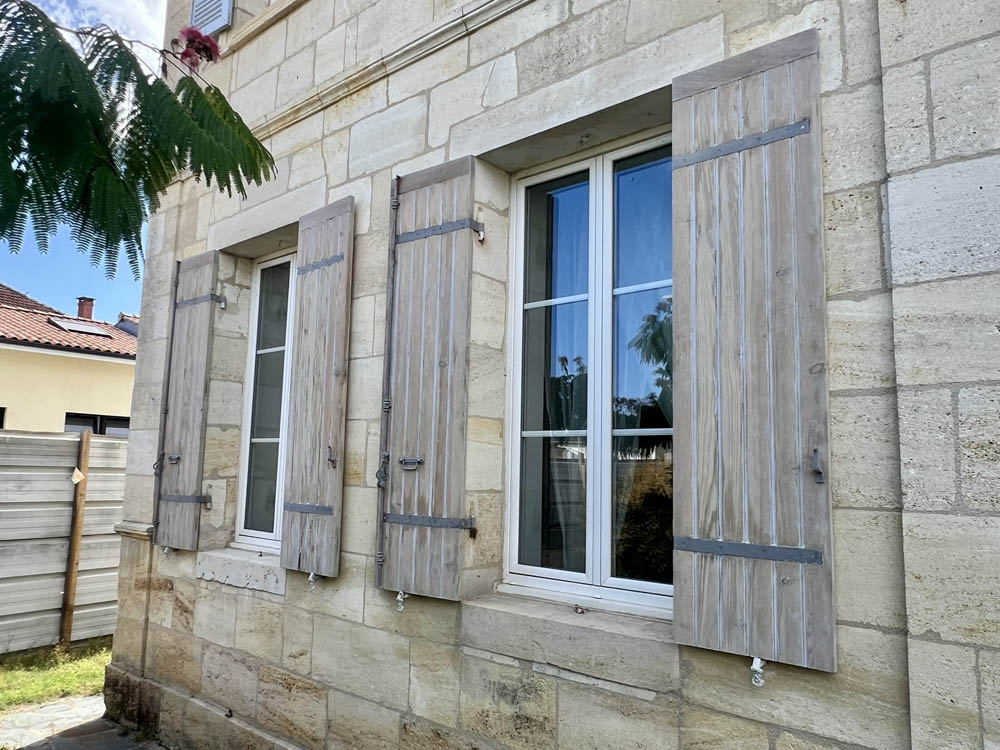 aérogommage volets en bois - NBE Nettoyage La teste de Buch