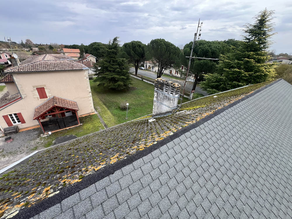 Nettoyage et démoussage toiture en shingle - NBE Nettoyage