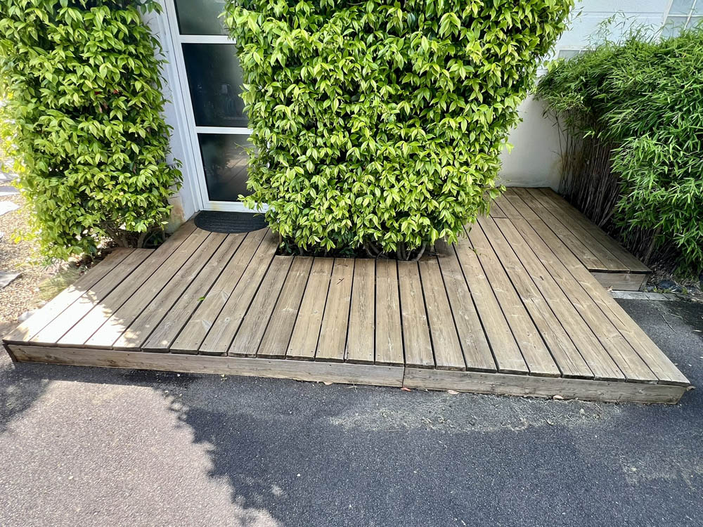 Nettoyage de terrasse bois à Gujan-Mestras
