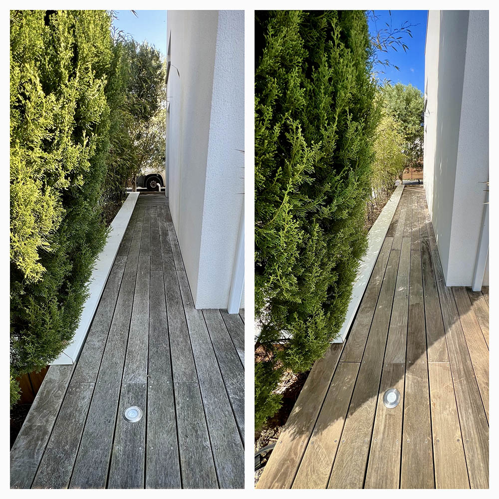 Nettoyage de terrasse bois à Gujan-Mestras