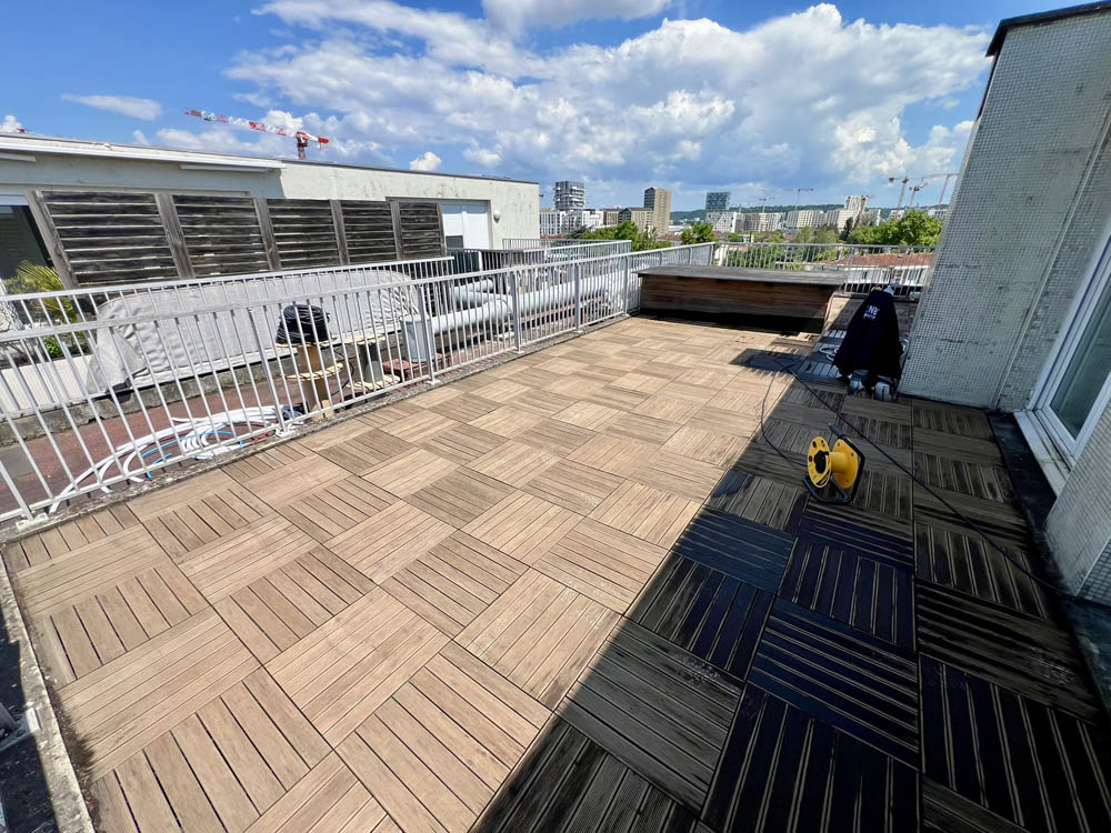 nettoyage terrasse bois - appartement sur Bègles