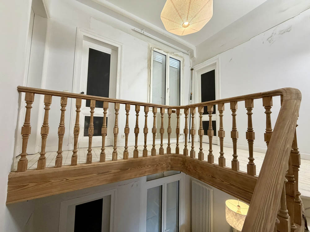 aérogommage rambardes d'escalier sur Arcachon
